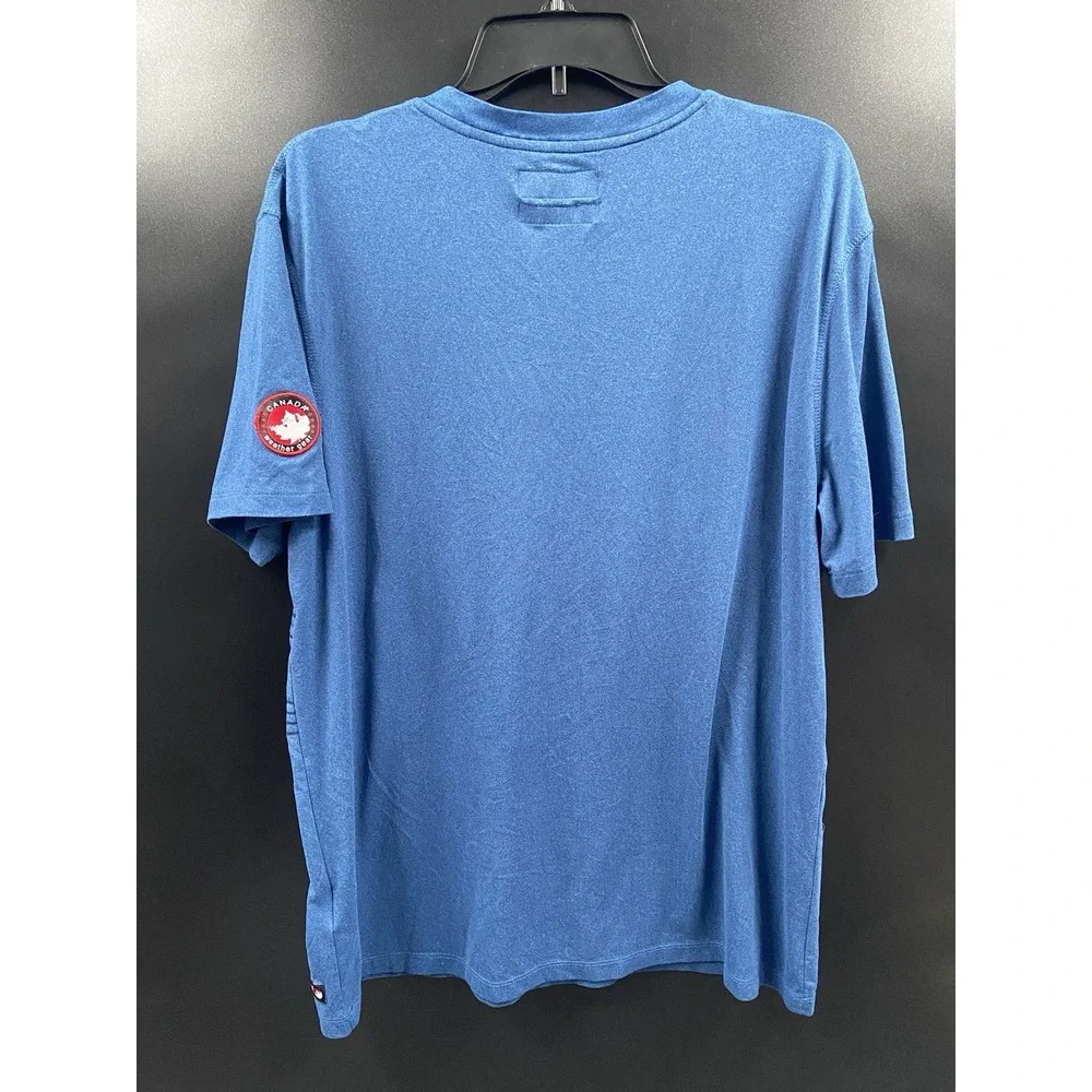 Canada Weather Gear Men's Henley‎ T-Shirt Sky Blue Size L  MSRP$55) Super Soft